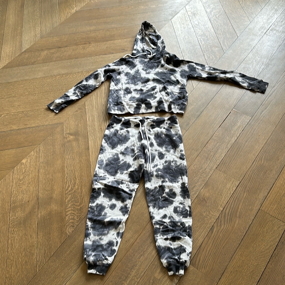 Tie dye cotton track suit by Leallo XS